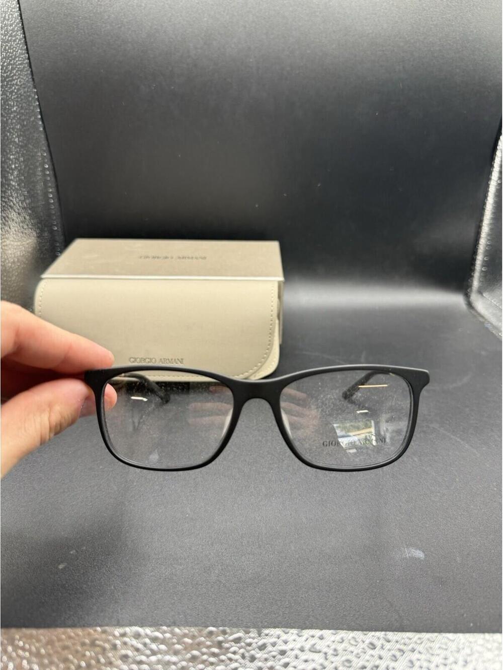 Giorgio Armani AR7112F 5042 Mens Black Rectangle Eyeglasses Frames 55-17-140